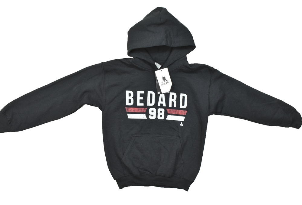 GILDAN Bedard 98 Kids Pullover Hoodie Black Size S Cotton Blend NEW